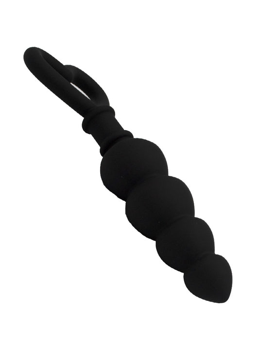 Anal beads in silicone nero