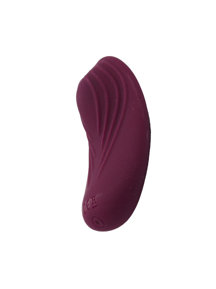 Vibratore clitorideo da mutandina color prugna con telecomando wireless