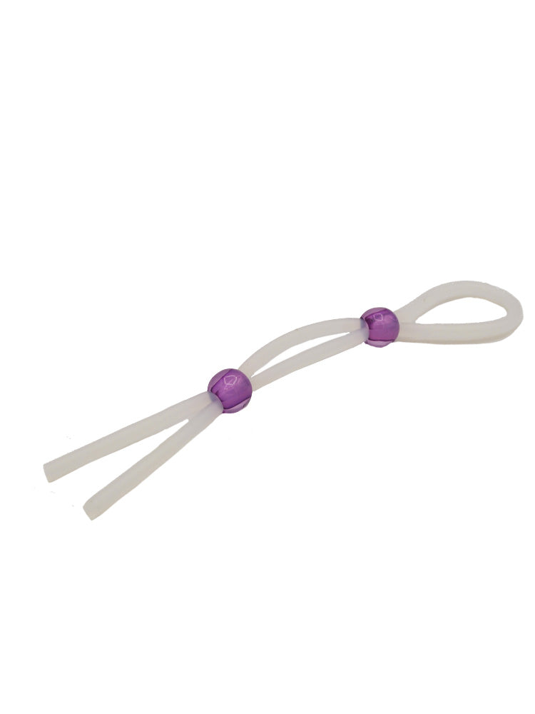 Anello fallico in silicone trasparente regolabile per pene e testicoli