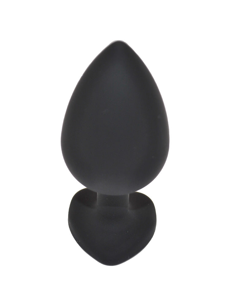 Plug anale in silicone Extra-Large con diamante nero