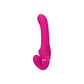 Strapless strapon vibrante stimolazione clitoridea e punto G senza cintura in silicone ABS 8 e 19 cm di colore fucsia