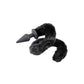 Plug anale large in silicone ABS di colore nero con coda in pelo nera da volpe