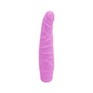 Dildo realistico vibrante con ghiera in silicone ABS di colore fucsia 16,5 cm