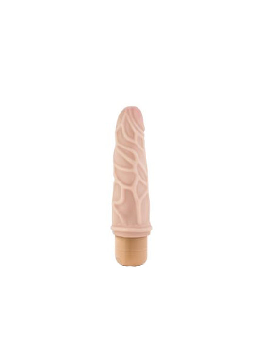 Dildo realistico vibrante in PVC ABS con ghiera 15 cm color carne