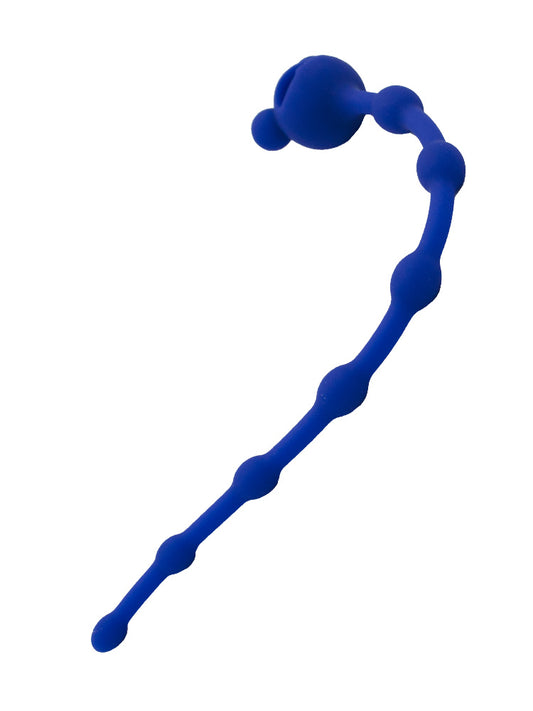 Beads anali in silicone di colore blu