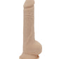 Dildo realistico in silicone color carne con testicoli 24 cm termoreattivo