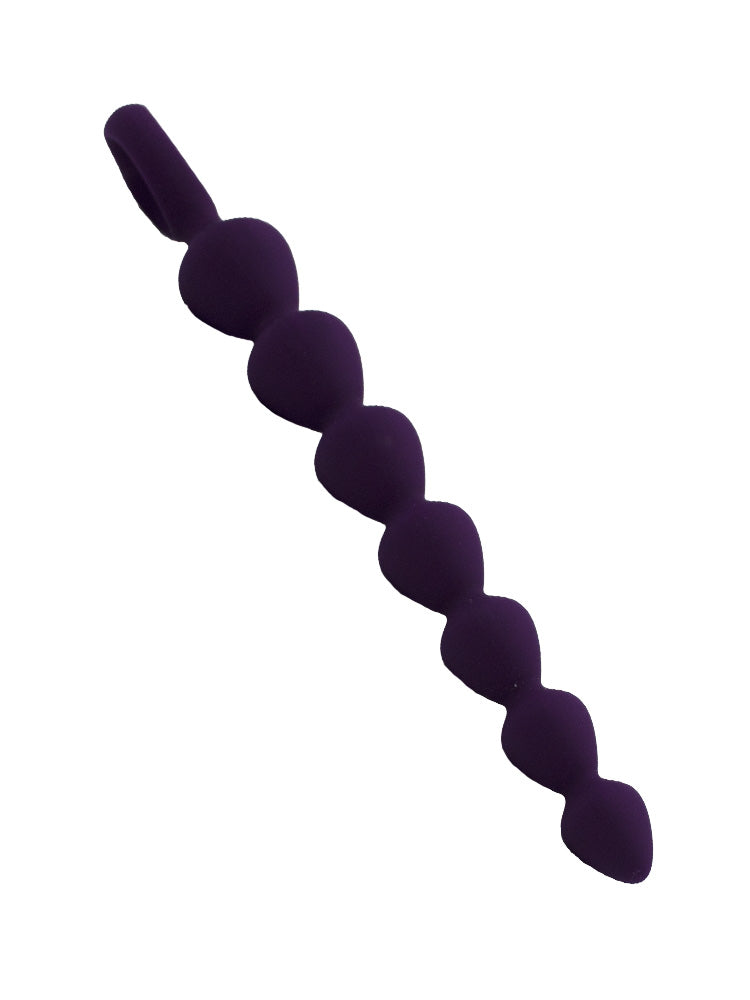 Beads anali in silicone di colore viola