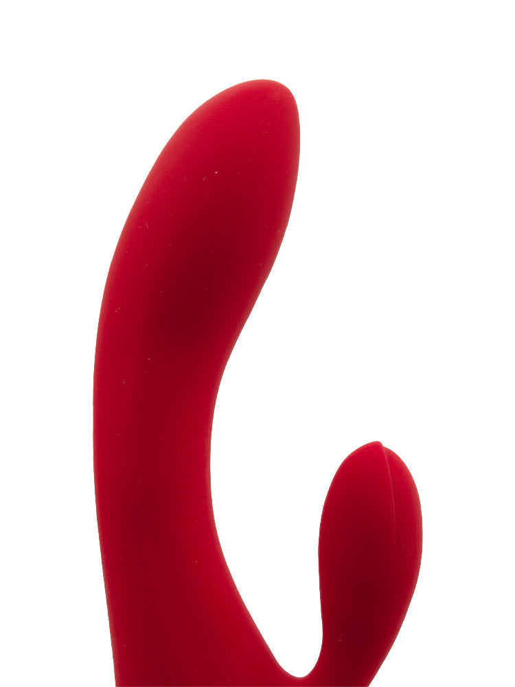 Vibratore rabbit doppia stimolazione 20,8 cm rosso