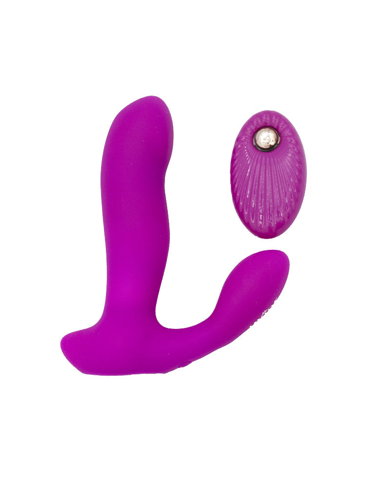 Vibratore da mutandina di colore fucsia con telecomando wireless