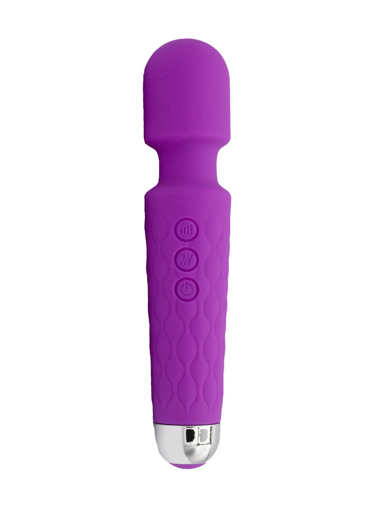 Vibratore wand in silicone di colore viola