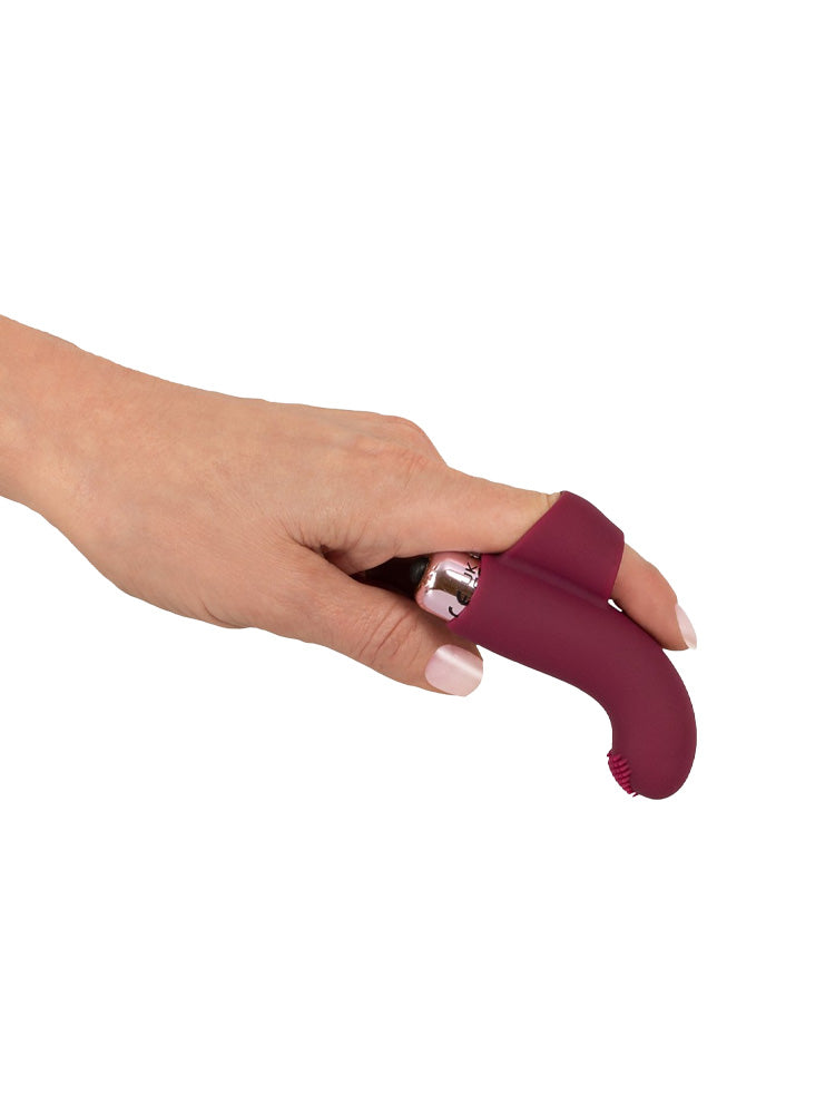 Vibratore da dito in silicone con bullet vibrante