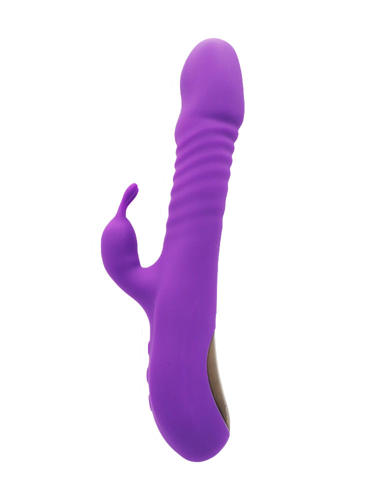 Vibratore rabbit viola con sistema thruster