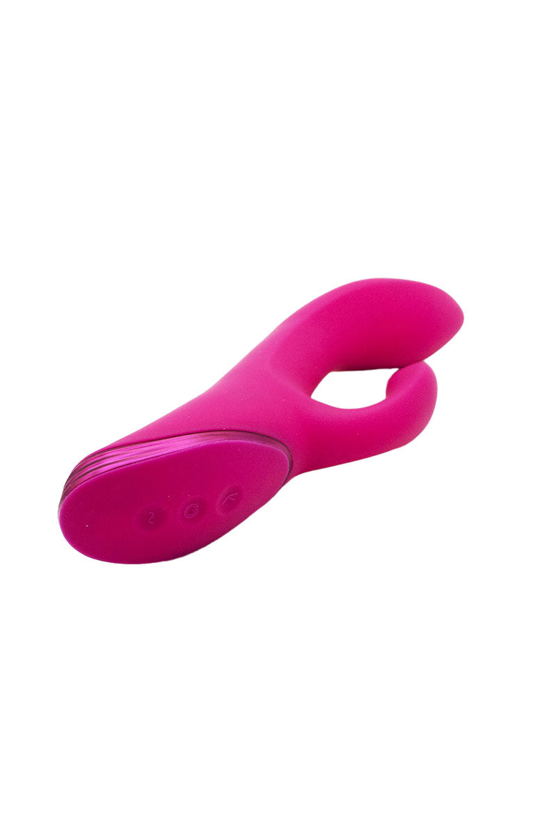 Vibratore Rabbit in silicone rosa oscillante