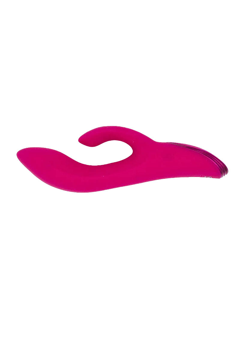 Vibratore Rabbit in silicone rosa oscillante