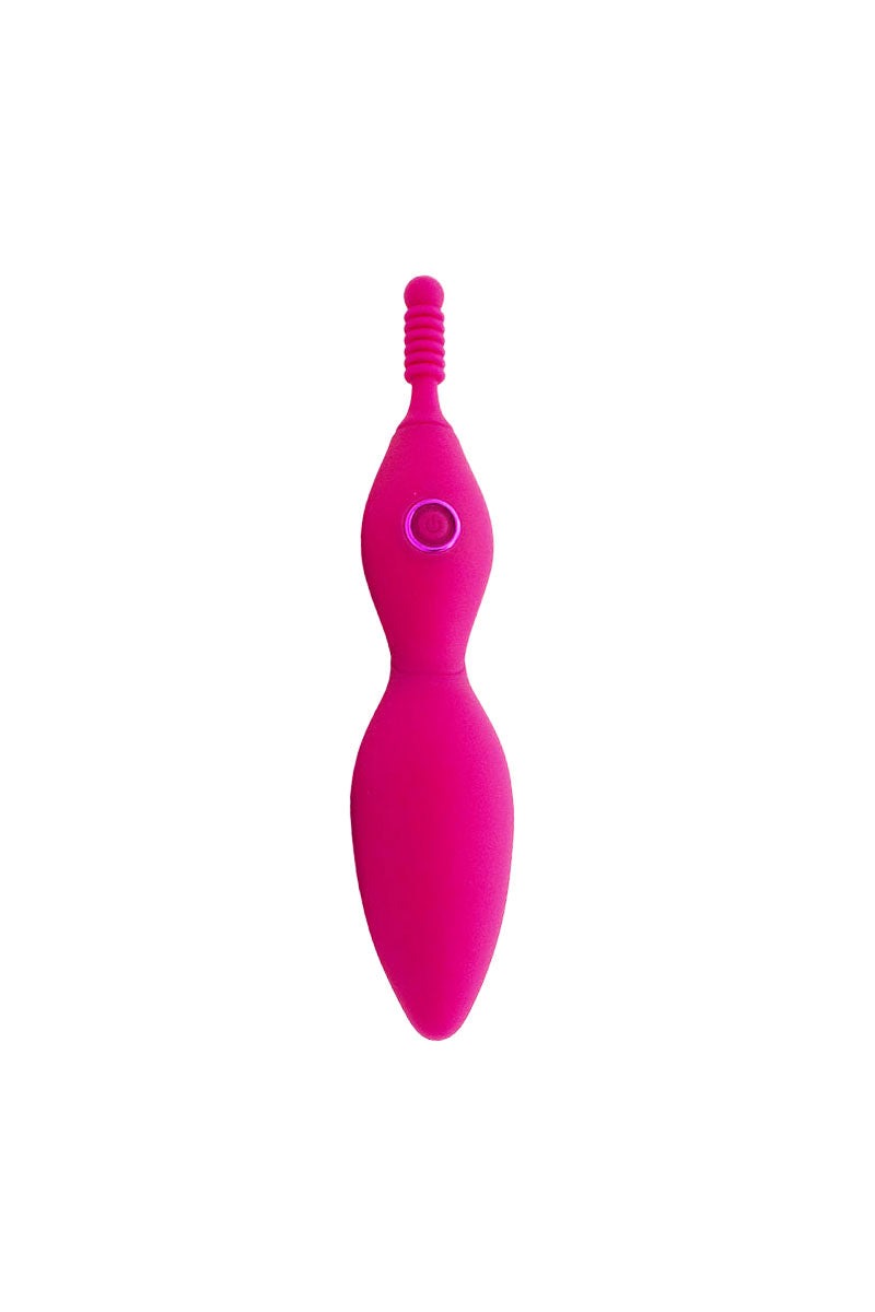 Vibratore clitorideo in silicone di colore fucsia