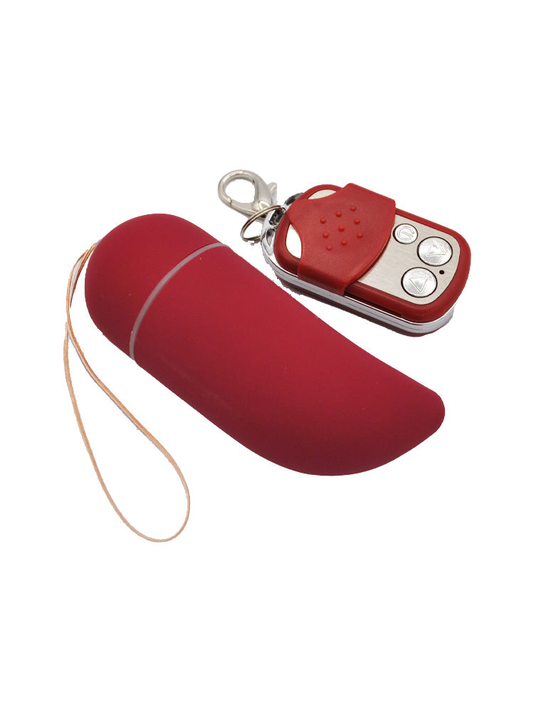 Ovetto vibrante rosso per il punto G extra-large con telecomandino wireless