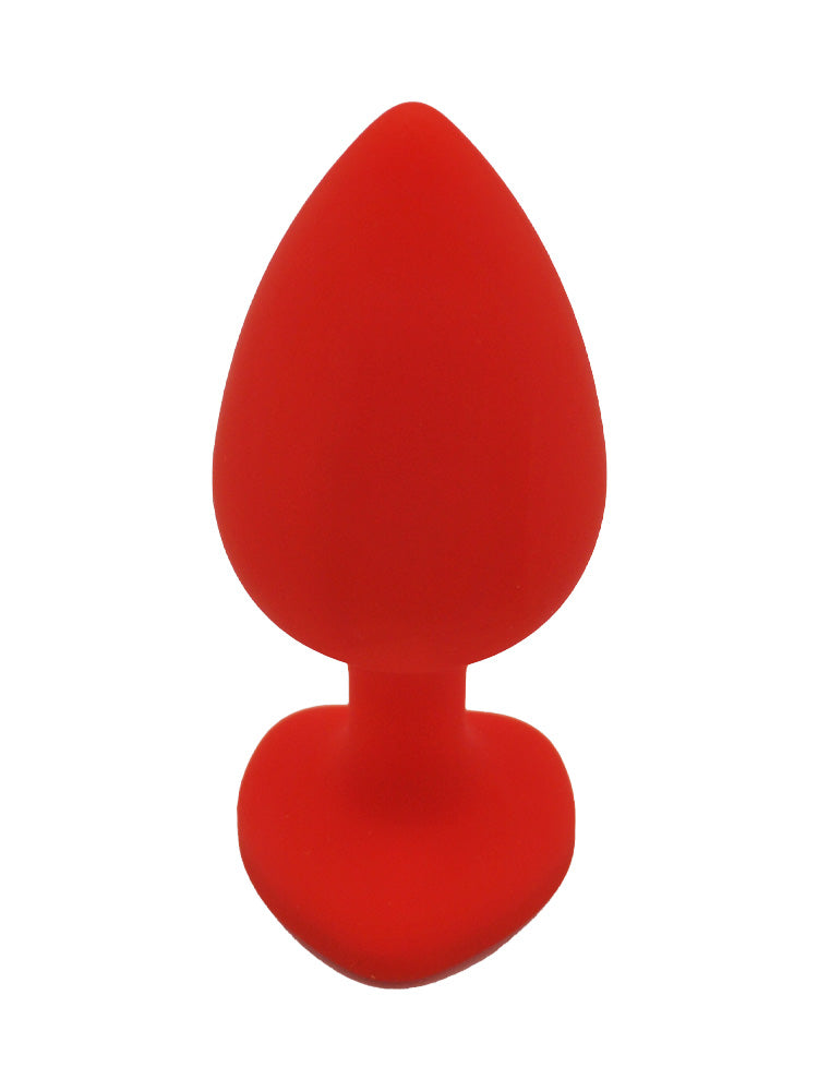 Plug anale rosso Extra-Large con diamante