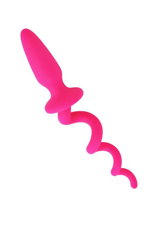 Plug anale rosa con coda da maialino