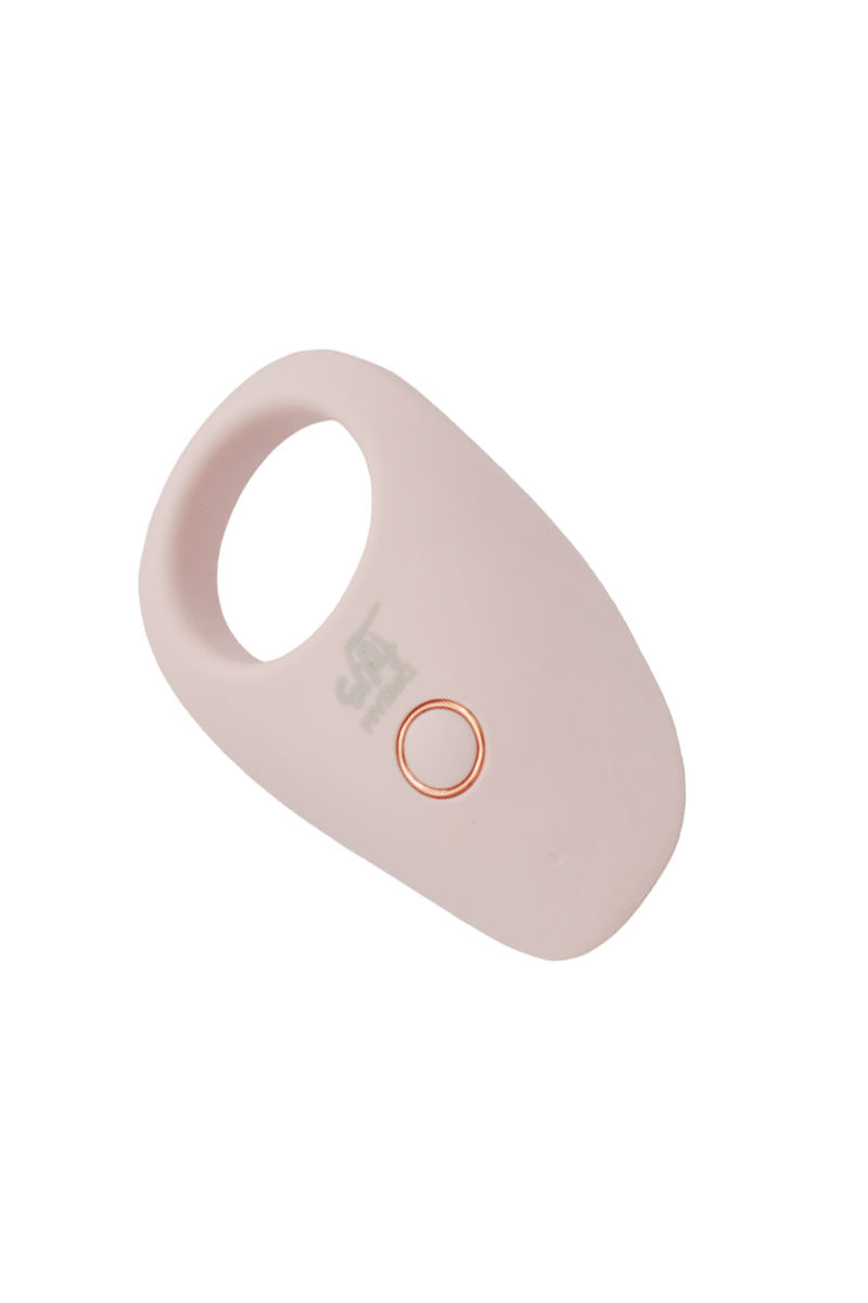 Anello fallico vibrante in silicone rosa