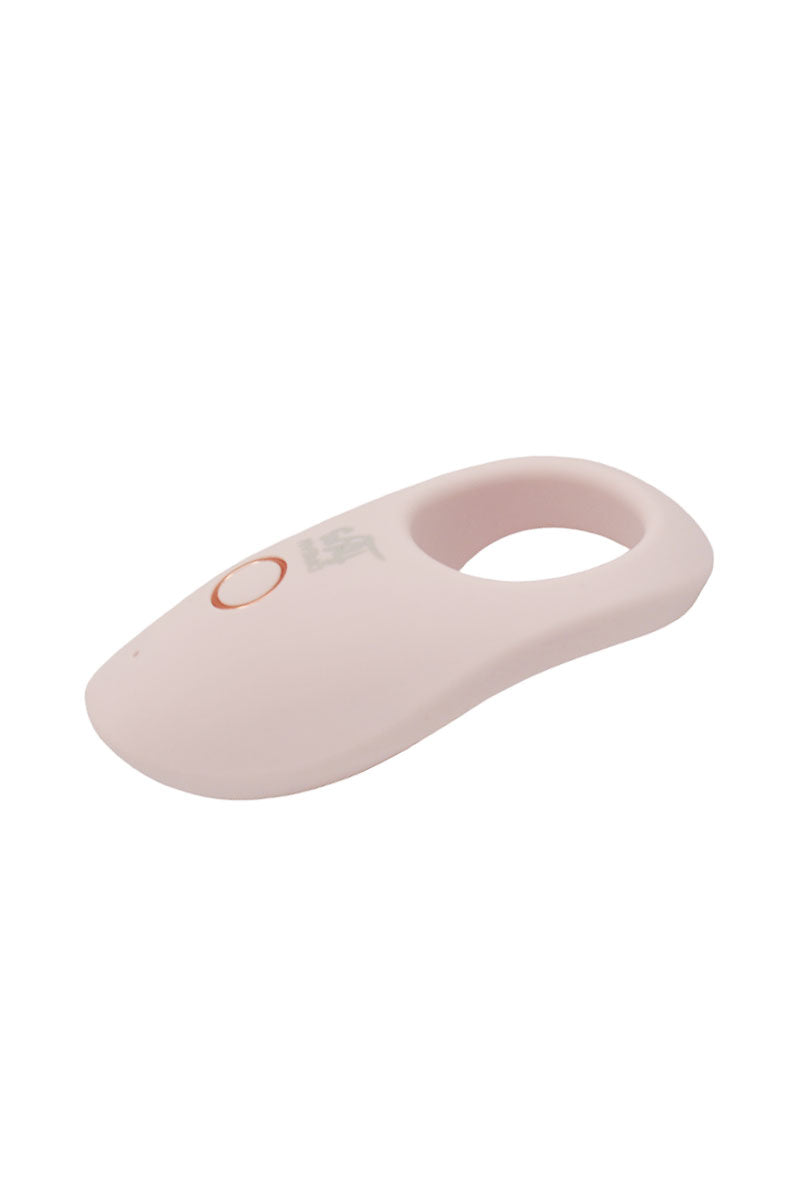 Anello fallico vibrante in silicone rosa