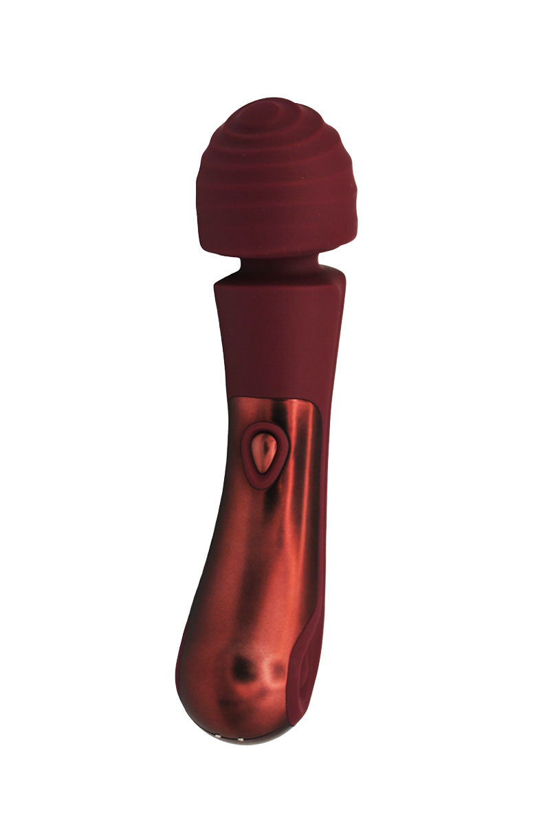 Vibratore wand in silicone bordeaux